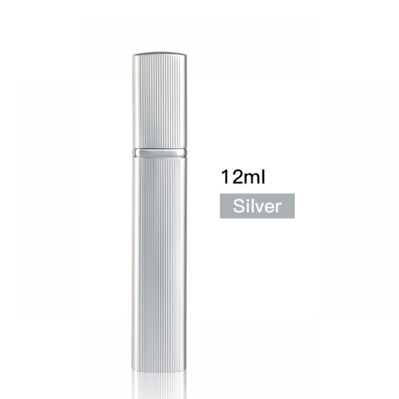 

Флакон для духов 12 мл Высококачественный флакон-дозатор для духов Ультрамелкий распылитель Портативный дорожный флакон-спрей Стеклянный внутренний пустой флакон серебряный
