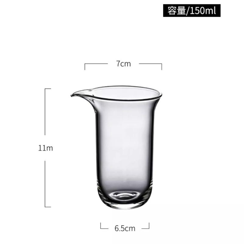 150ml Clear Glass Teacup Japanese Style Heat-resistant Fair Cup Tea Ceremony Household Kung Fu Tea Set Accessories 2025 New