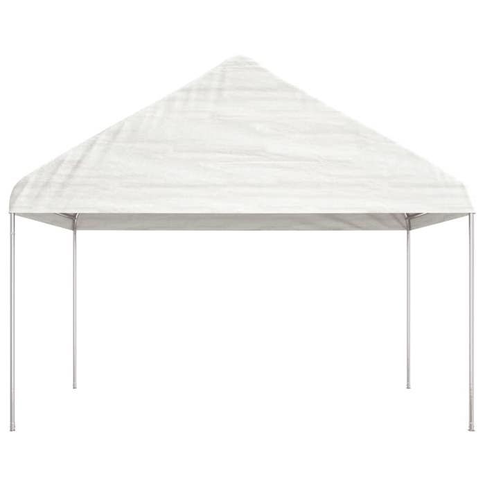 VidaXL Belvedere with White Roof 6.69x4.08x3.22 M Polyethylene, Party Tent, Marquee, Awning Shelter, Pavilion, Tent 3155511
