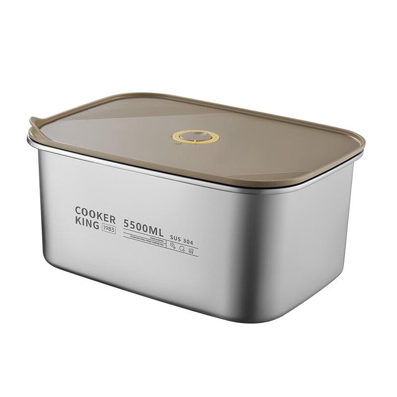 Chu Da Huang 5500ml 304 Edelstahl Mikro-Vakuum Lebensmittelaufbewahrungsbehälter