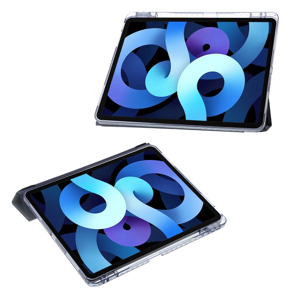 Pro iPad Air 13 (2025)/(2024) Pouzdro PU Kůže Origami Stojan Průhledný Kryt na Tablet