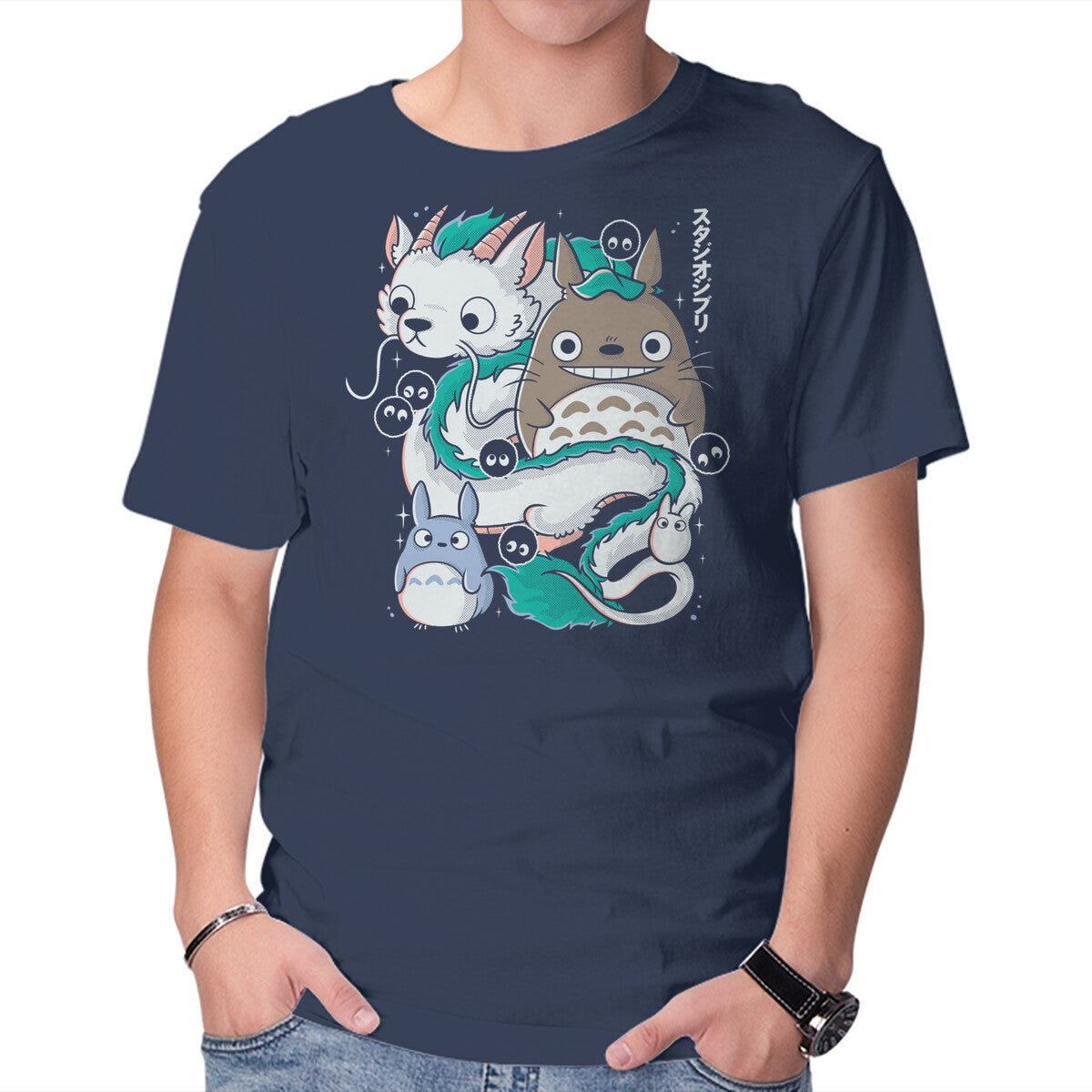 Unisex Crew Neck T-Shirt Magical Beings Graphic Short Sleeve Casual Tee XS