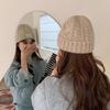 New Plush Twisted Knitted Hat for Women Winter Style Cold Proof and Warm Ear Protection Plus Velvet Thickened Fashionable Versatile Hat