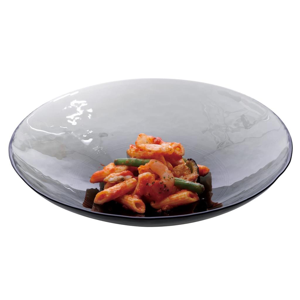 Toyo Sasaki Glass Nuage Coupe Ball 245, Made In Japan, Large Platter, Round Plate, Glass Dish, Tableware, 46167SM