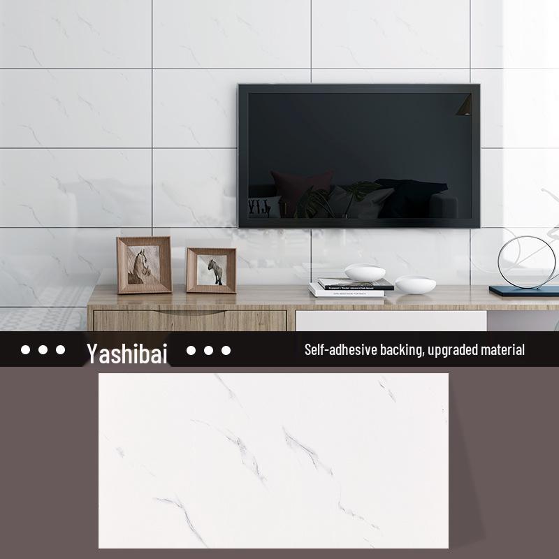 Wasserdichte Badezimmerwandpaneele – Fliesenimitat-Aufkleber & Marmor-Holzmaserungsdekor