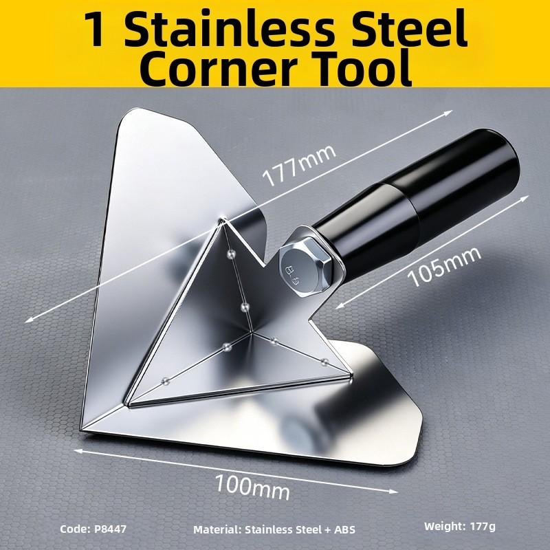 Stainless Steel Inside Corner Trowel For Drywall Plastering Construction Tool 18x11cm For Drywall Finish Smooth Angle Tool