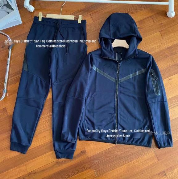 Veste cardigan zippée à capuche en coton pour homme - Manteau décontracté printemps/automne 2024