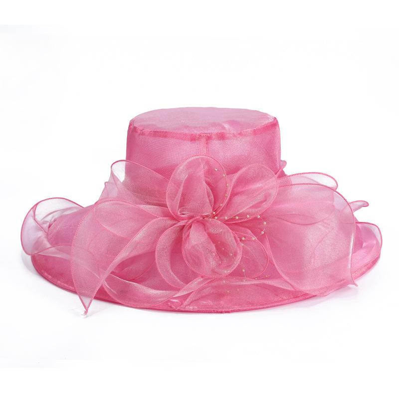 New summer face covering sun protection beach hat female Korean version flower organza sun hat big brim sun hat