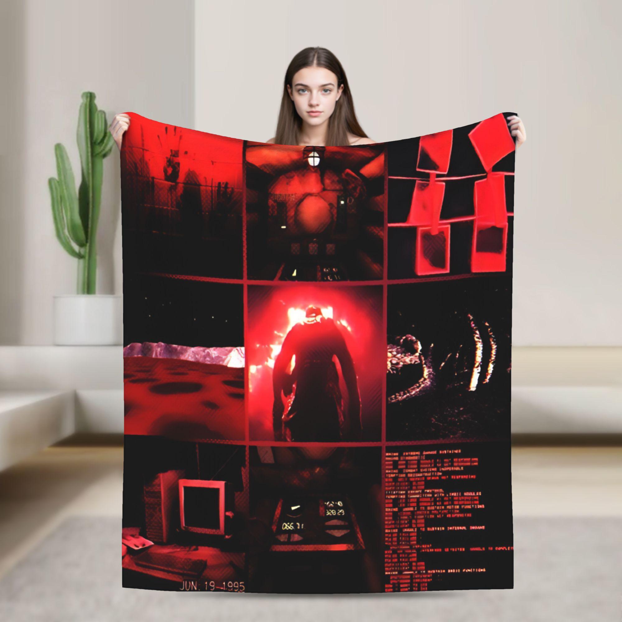 

Horror Game Iron Lung Blankets Super Soft Novelty Plush Throw Blanket For Kids Bedroom Flannel Bedspread Bed Cover 100x150cm