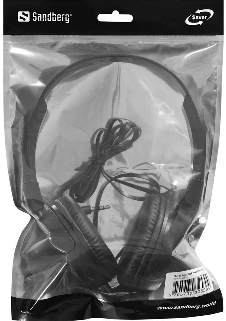 Наушники Sandberg Saver MiniJack HeadPhoneTravel (Keine шумоподавление Kabelgebunden) белый/черный
