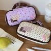 New Heart Shaped Handle Pencil Case Cute Ins Style Student Pen Bag Large-capacity Stationery Storage Bag Makeup Bag