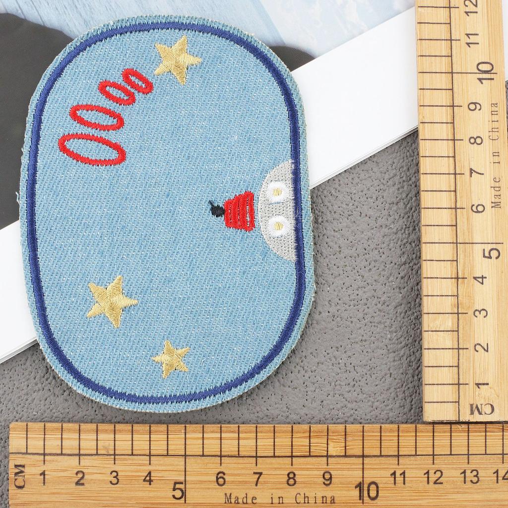 Hot-Selling Cloth Stickers Cartoon Embroidery Stickers Jeans Knee Stickers Ripped Holes Repair Embroidery Label Adhesive Patch Stickers