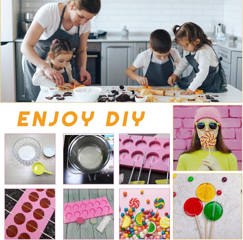 12 Hole Silicone Lollipop Molds Chocolate Candy Pop Fondant Mould Sugar Lolly Chocolate Cookie Candy Maker Party For Children