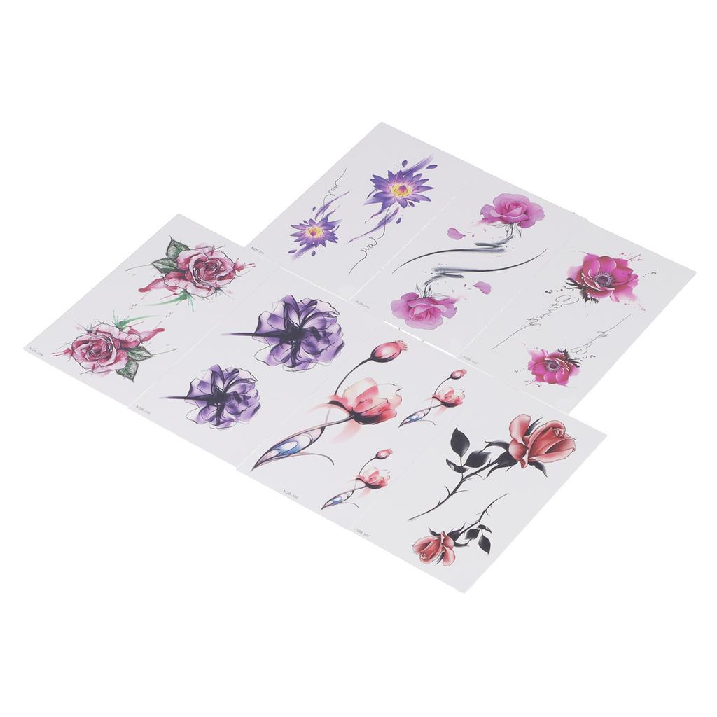 7 Sheet Flower Pattern Women Tattoo Sticker Waterproof Temporary Tattoo Sticker Accessory