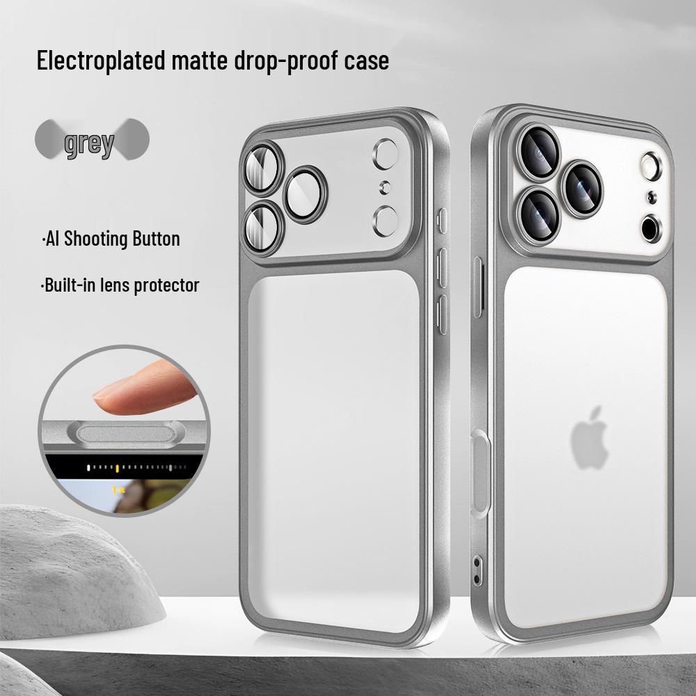 

iPhone 17 Pro Max Stylish Matte TPU Case with Lens Film iPhone 16 Pro Max