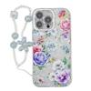 For Apple 16E Flower Phone Case for IPhone 15 Promax with Bracelet Sparkling Pink Lens Film Hard Case