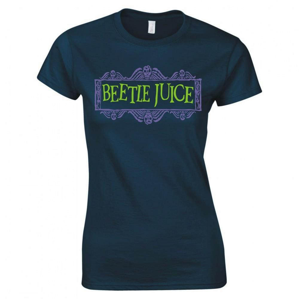 Beetlejuice Logo Ladies Skinny Fit Tshirt S
