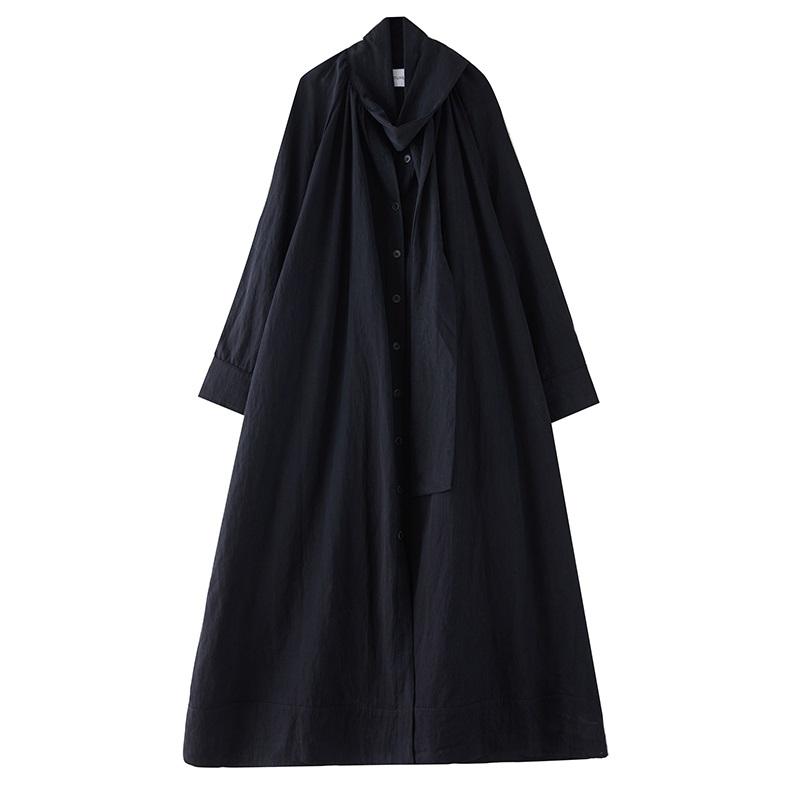 Dlouhý rukáv oversized vintage ležérní volný podzimní jarní trenčkot pro ženy Svrchní oděvy