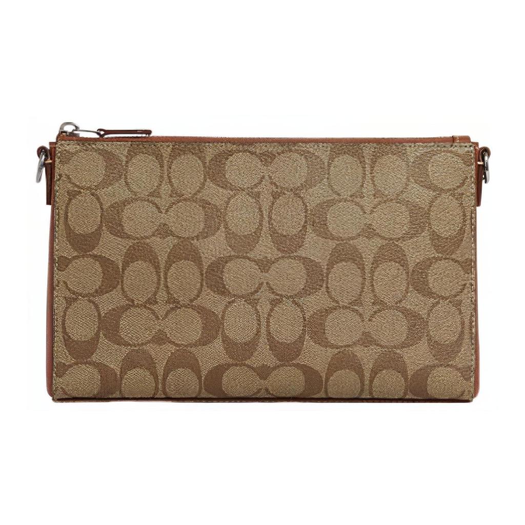 Coach Holden 25 Classic Monogram Zip Closure Pvc And Leather Shoulder Crossbody Bag Women Bags Brown CG997-QBVFY
