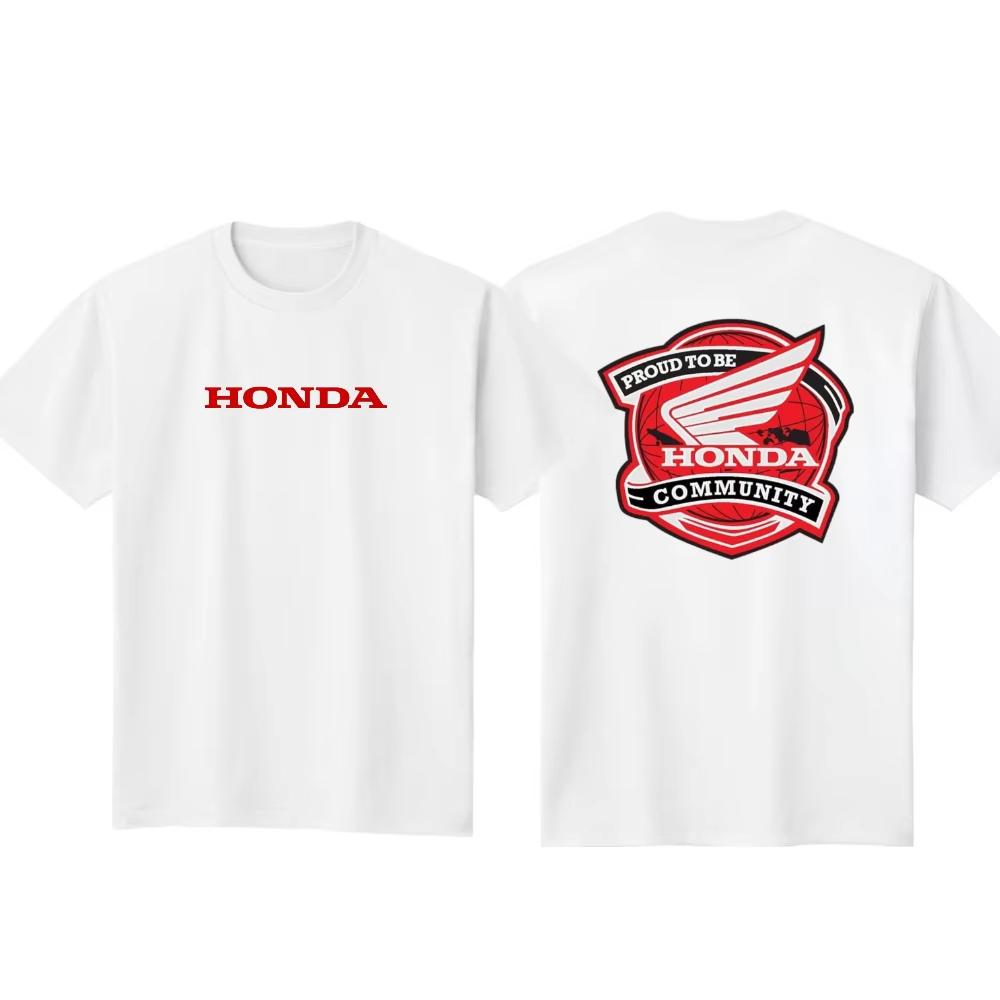 T-shirt Honda da Uomo e Donna Estate Marchio di Alta Gamma Cotone Maglietta Honda Racing Manica Corta Primavera Autunno Moto Ciclismo Top