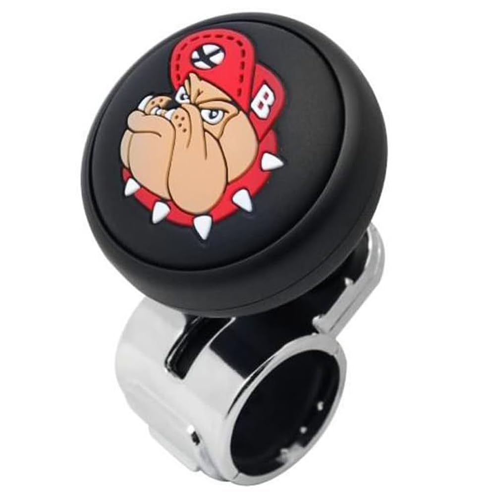 

bulldog Power Handle Knob spinner Car Bulldog Power Steering Wheel Spinner Easy to Install Truck Steering Car Accessories (black) чёрный