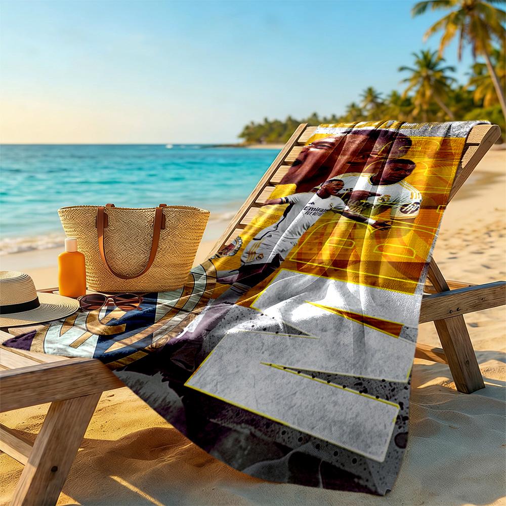 Mbappe Beach Towel Quick-Dry Soft Microfiber Comfortable Lightweight Suitable for Sports, Travel, Swimming, Yoga, Bathroom, Beach, And Pool