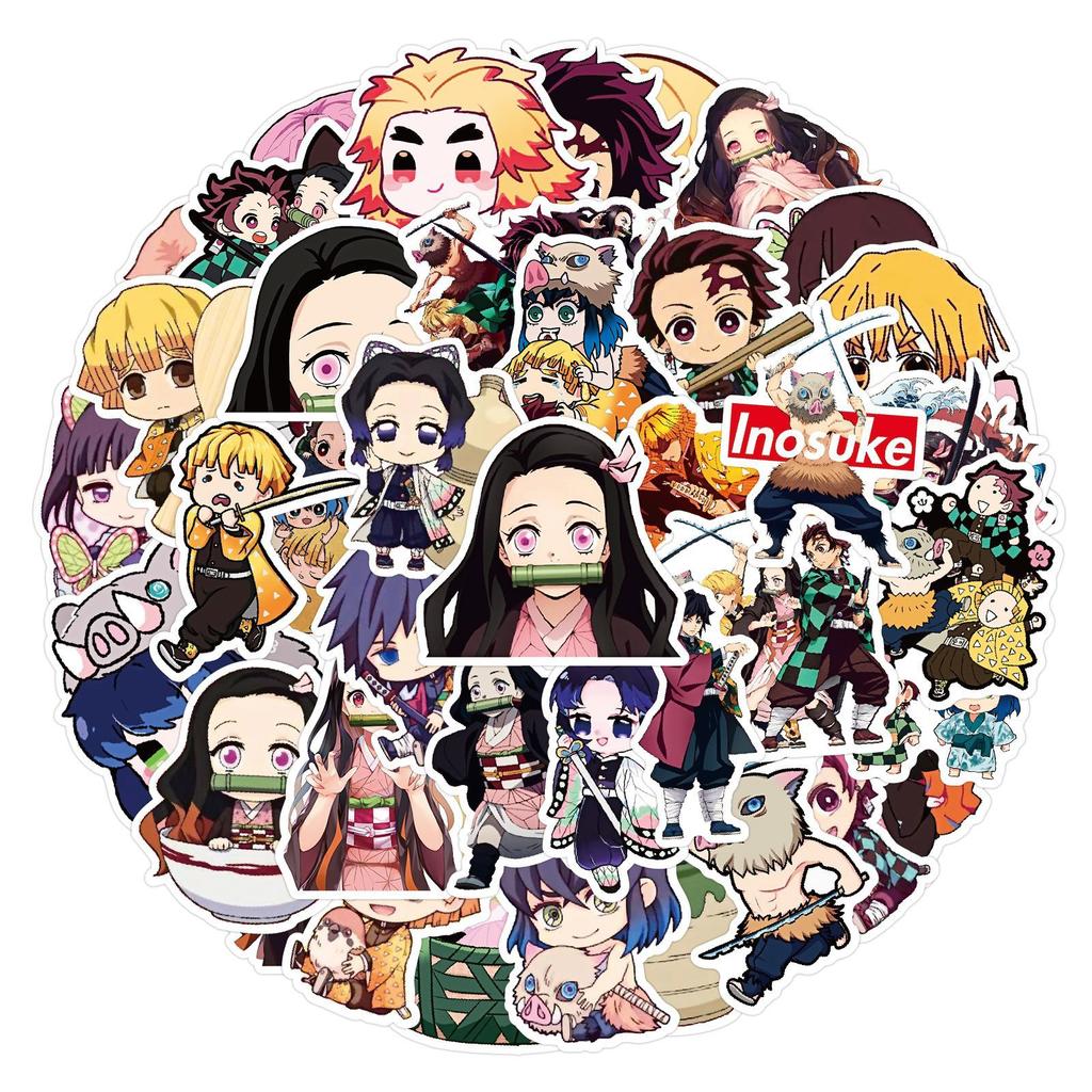 50-200 Cartoon Hybrid Anime Graffiti Stickers Decorate Notebook Suitcase DIY Waterproof Stickers