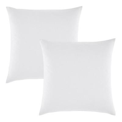 Lot de 2 taies d'oreiller "Drift" pur coton teint lavé 57 fils/cm² toutes dimensions - Blanc - Taies d'oreiller 63 x 63 cm x 2
