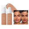 Liquid Foundation, Long-Lasting Dewy Finish Foundation with Pump, Lightweight Skin-Like Glow Full Coverage Face Makeup, Waterproof Liquid Base