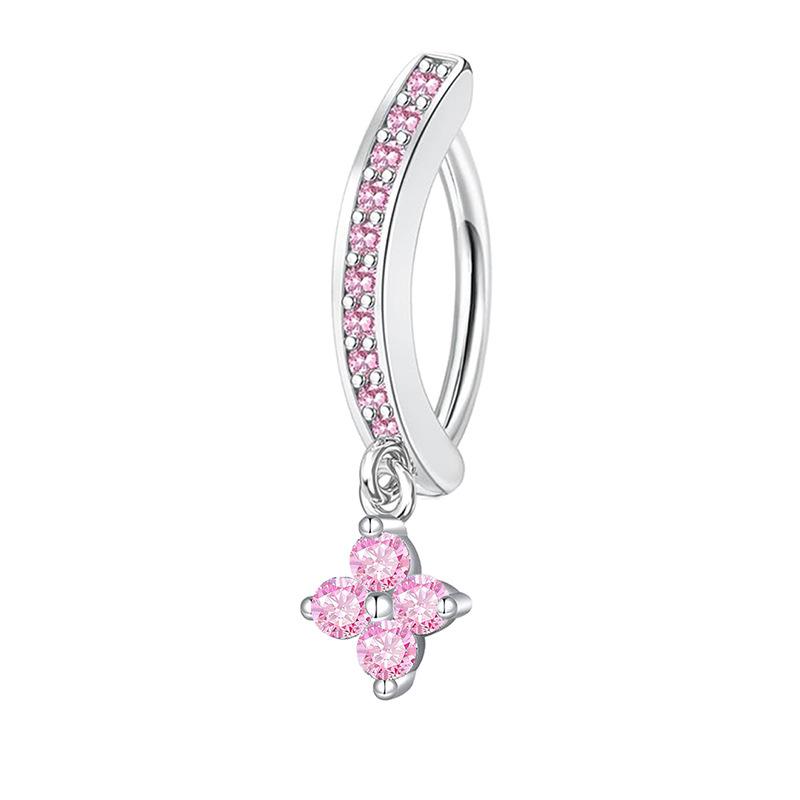 Stainless Steel Belly Button Stud with Hollowed-out Bow-shaped Belly Button Accessory