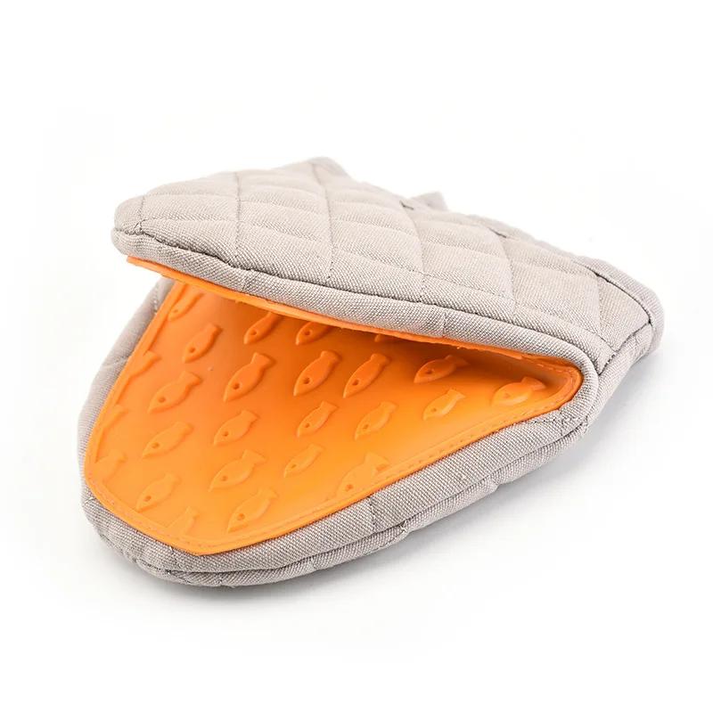 1pcs Silicone Anti-hot Anti-scalding Oven Gloves Mitts Clamp High Temperature Microwave Oven Handheld Warm Glove Kitchen Gadgets
