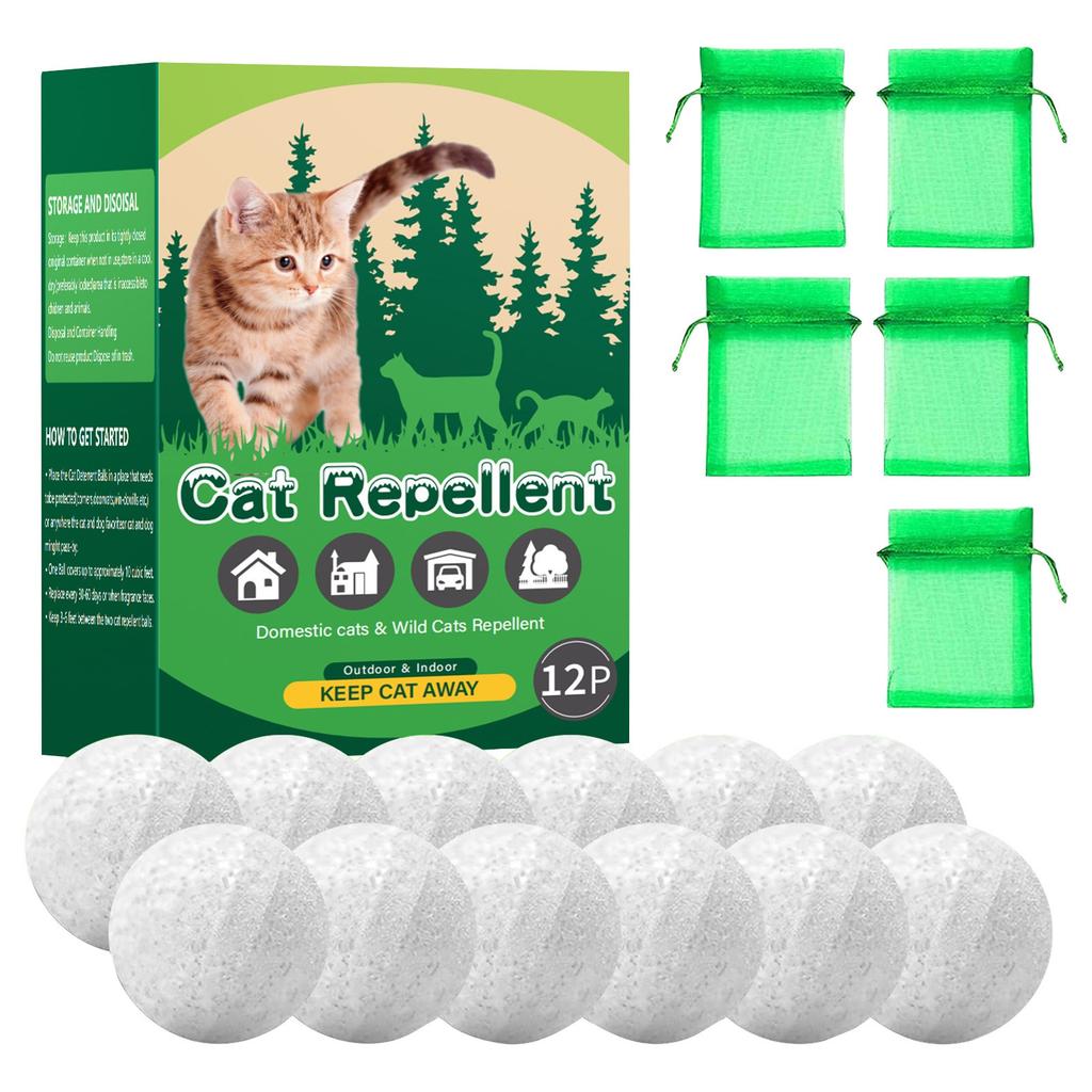 Cat Deterrent Ball Repel Catnip Ball Train Pet To Reduce Furniture Damage Natural Ingredients 12 Pcs