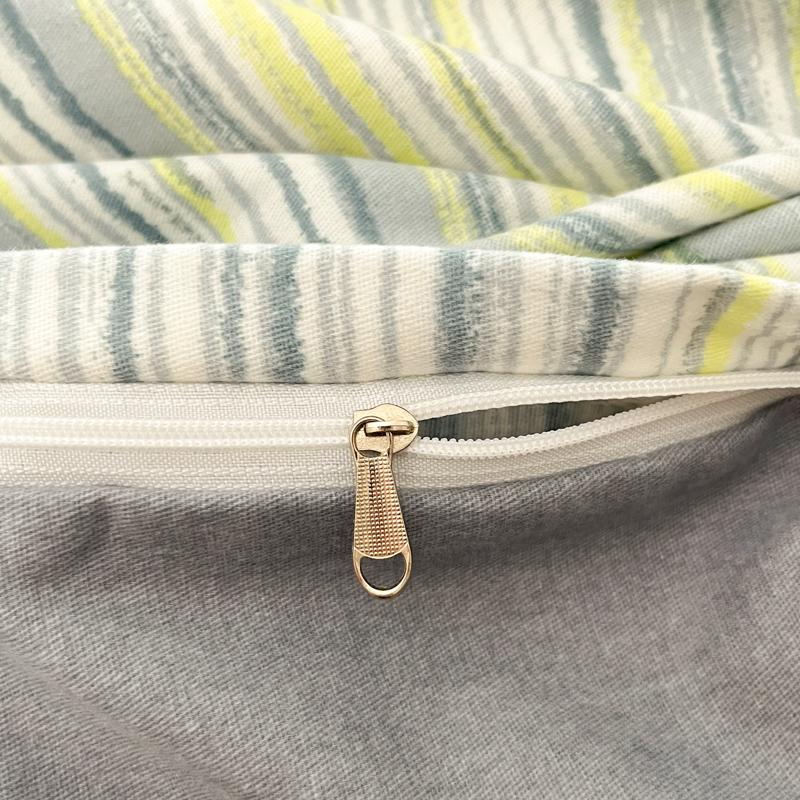 Colorful Striped Cotton Duvet Cover Boys Girls Bedroom Gray Thick Reversible Comforter Cover Single Queen Bedding No Pillowcase