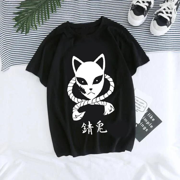 Tanjirou Kamado Kaus Wanita Kimetsu Kaus Wanito Printed Harajuku T-shirt Women's T-Shirt Kaus Grafis Anime Demon Slayer Uniseks