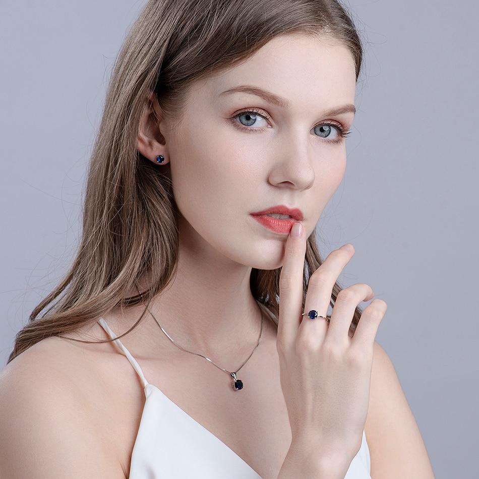 Náušnice zo striebra 925 Farebné vytvorené drahokamy okrúhly oválny tvar hrušky Pre ženy Darček k narodeninám Jemné šperky