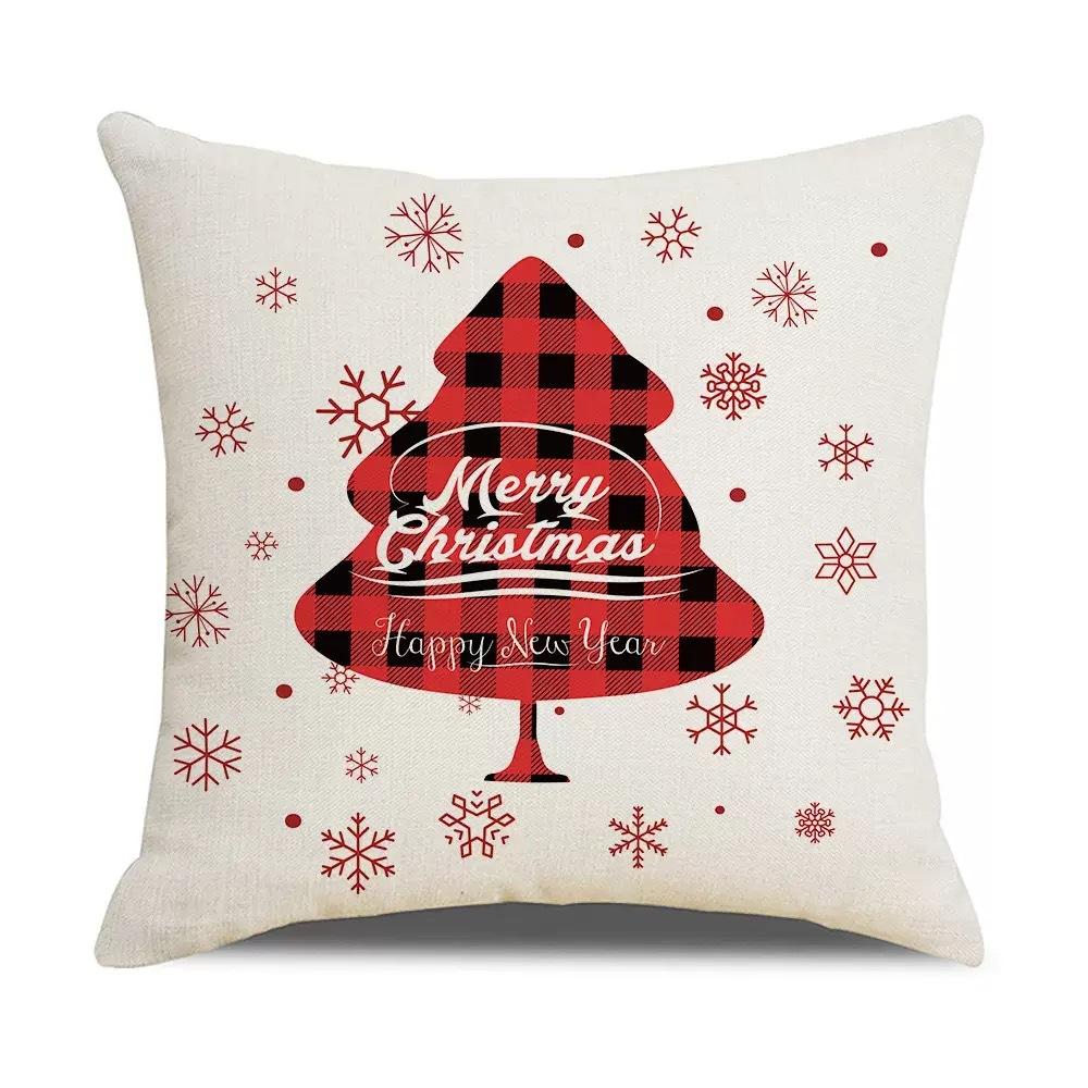 Christmas Pillowcase Home Holiday Sofa Bedside Decoration Pillow Cushion Cover