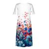 Women's Casual Cute Pattern Print Round Neck Midi Dress Basic Classic Outdoor Everyday Short Sleeve Loose Dress