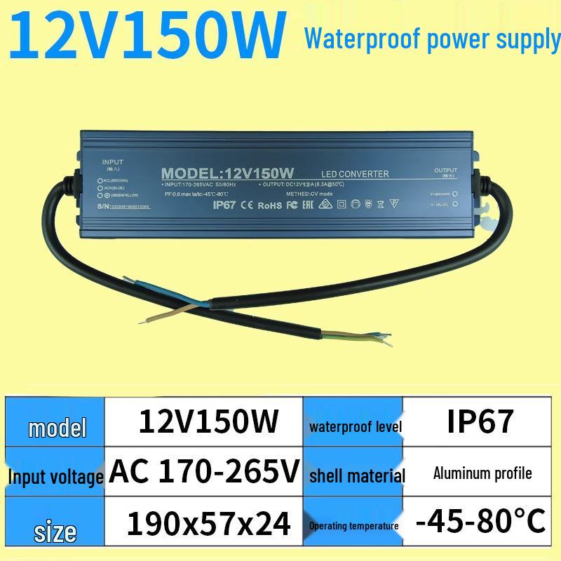 220V to 12V/24V IP67 Waterproof 400W LED Submersible Power Supply Transformer
