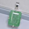 Zambian Green Emerald 66Ct Natural CERTIFIED 925 Sterling Silver Emerald Pendant MY.PD-164-NS