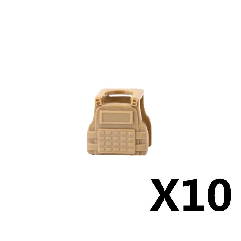 MOC Militärfigur Zubehör Bausteine Alpha SWAT Helm Weste Rucksack Knieschoner Nachtsichtgeräte Steine Spielzeug K017