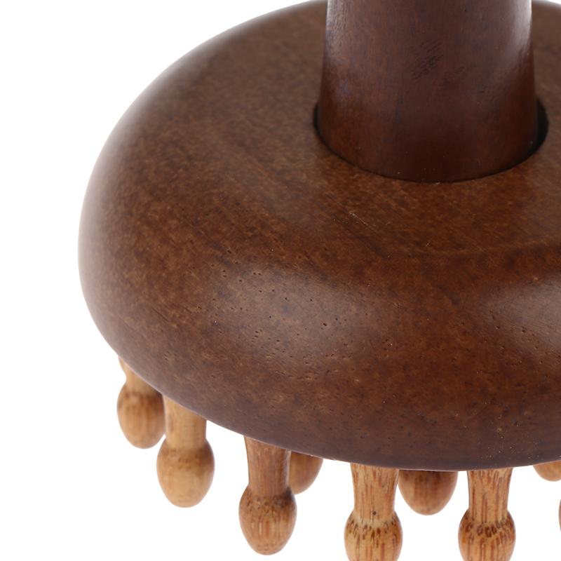 Multi-Functional Wood Therapy Massage Comb Scalp Head Massager Natural Wood Circular Tooth Guasha Scraping Body Massager