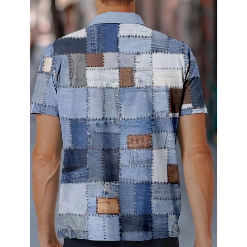 Plaid Men's Sportswear 3D Printed Men's Polo Shirt Summer Casual Formal Streetwear Short Sleeve Lapel Polo Shirt