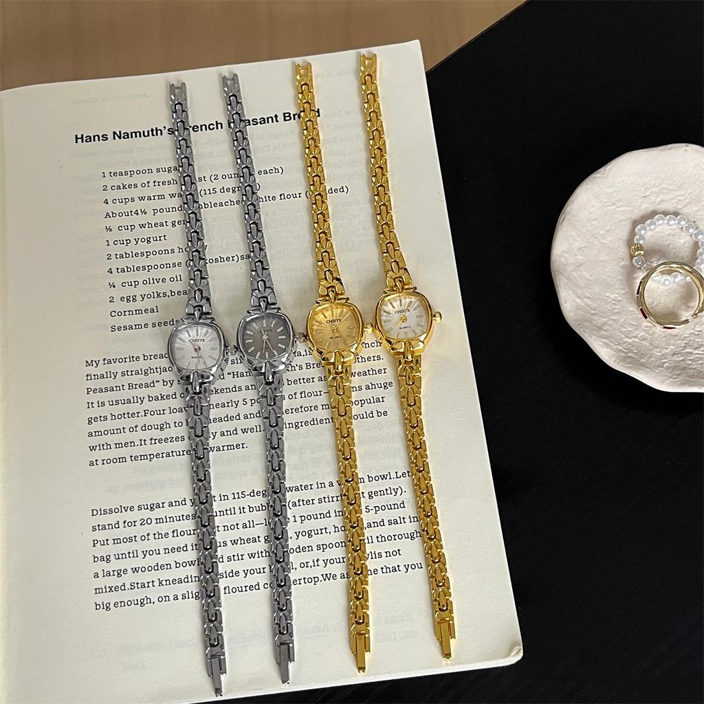 Chiste Niche Chain Bracelet Watch Women'S Premium Fine Belt Gold Small Sugar Cube Women'S Quartz Watch