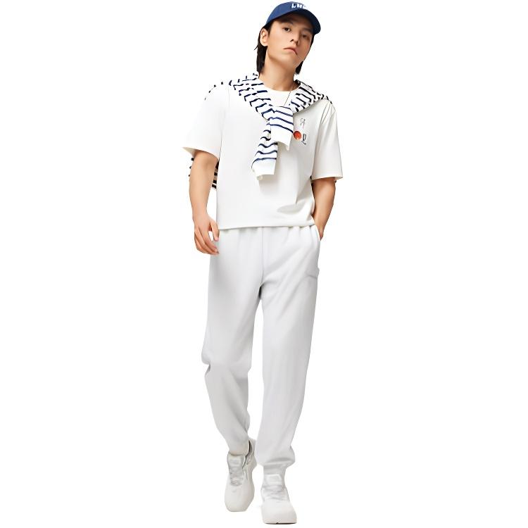 Li Ning China Culture Collection Knitted Sweatpants Men's Heather Gray Deep Antarctic Gray AKLU319-1