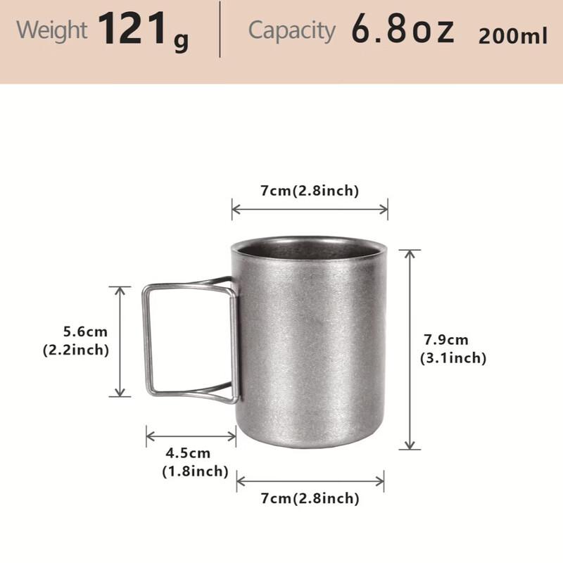 Abay Retro Folding Stainless Steel Insulated Cup Set