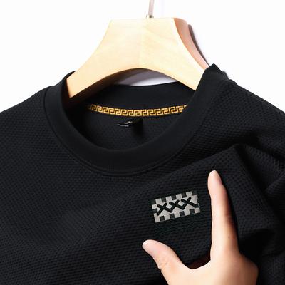 Maglione da uomo a maniche lunghe girocollo autunno nuovo da uomo di mezza età e giovane maglietta sottile da fondo larga
