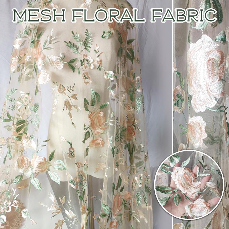 100*130cm Vynikající krajka s výšivkou růží, Měkký tylový síťový květinový materiál pro šití svatebních šatů, čínského oděvu čcheongsam