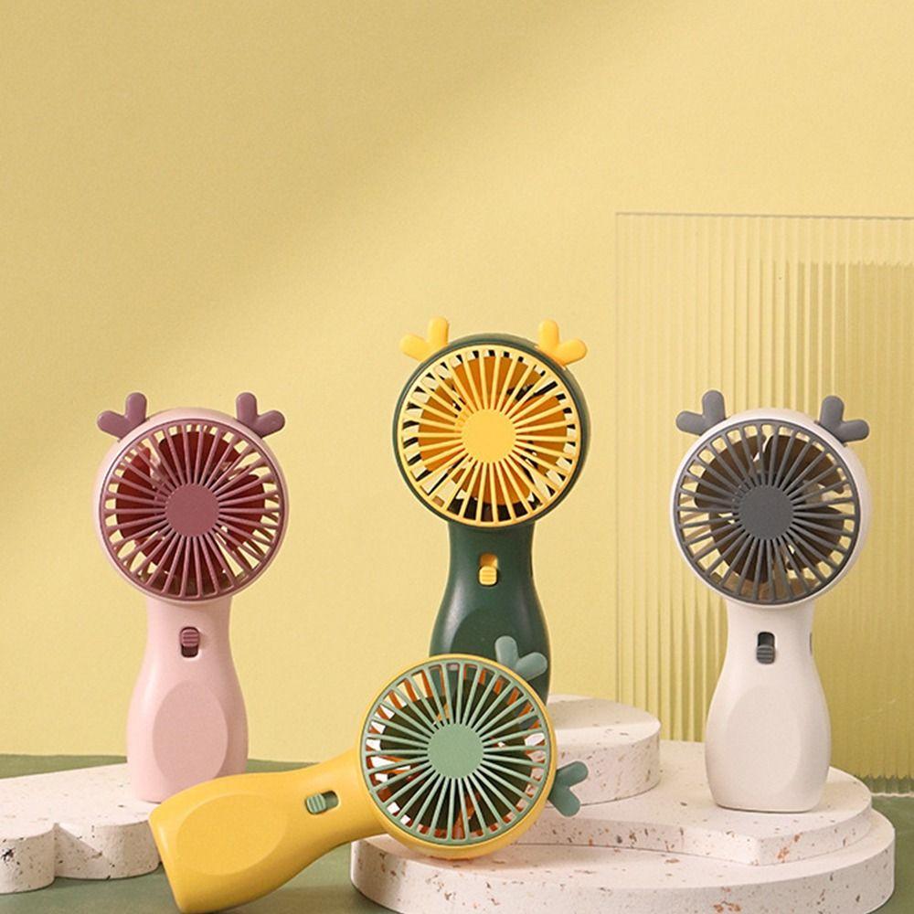 Portable Cartoon Electric Fan Summer Dormitory Student Handheld Fan Desktop Fan Mini Fan Small Fan