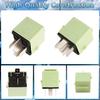 Multipurpose White Green Relay 5 Pin Automotive Relay - Plug In Installation - Compatible