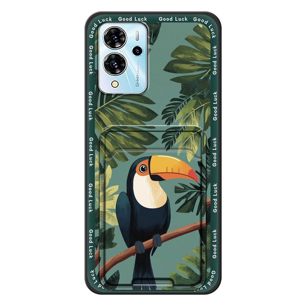 Cover Cute Phone Case For ZTE Blade V40 Pro Shockproof Anti-knock Silicone Card Slot Protective Soft Case Graffiti TPU